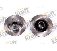 2x Disco freno pieno 6055110 KRAFT AUTOMOTIVE per RENAULT MODUS / GRAND MODUS