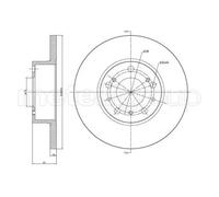 2x Disco freno pieno 800-161 CIFAM per CITROËN FIAT PEUGEOT