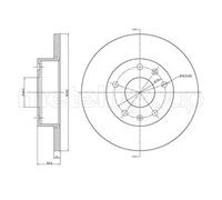2x Disco freno pieno 800-544C CIFAM per LAND ROVER FREELANDER I