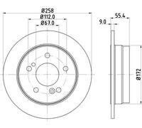 2x Disco freno pieno 8DD 355 102-991 HELLA per MERCEDES-BENZ CLASSE C 124 Coupé
