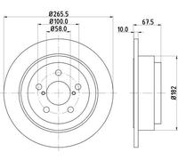 2x Disco freno pieno 8DD 355 105-331 HELLA per SUBARU LEGACY I IMPREZA Familiare