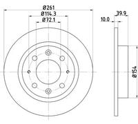 2x Disco freno pieno 8DD 355 107-371 HELLA per KIA CLARUS CLARUS Familiare