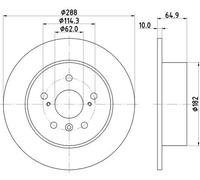 2x Disco freno pieno 8DD 355 109-051 HELLA per TOYOTA LEXUS