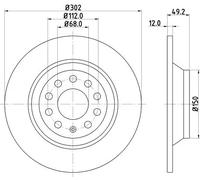 2x Disco freno pieno 8DD 355 111-181 HELLA per AUDI A6 C6 Avant A6 C6