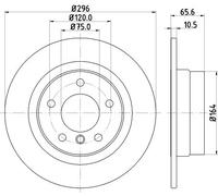 HELLA 8DD 355 111-301 Disco freno
