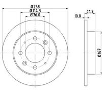 HELLA 8DD 355 111-451 Disco freno