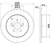 HELLA 8DD 355 111-671 Disco freno
