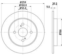 2x Disco freno pieno 8DD 355 113-601 HELLA PAGID per ASTON MARTIN DAIHATSU