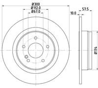 2x Disco freno pieno 8DD 355 114-211 HELLA per MERCEDES-BENZ CLASSE C Coupé