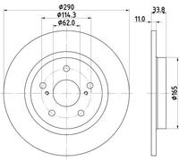 HELLA 8DD 355 116-121 Disco freno