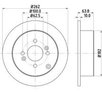 2x Disco freno pieno 8DD 355 118-851 HELLA per KIA HYUNDAI