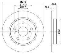 HELLA 8DD 355 118-971 Disco freno