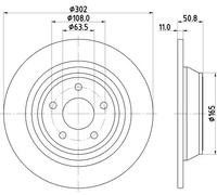 2x Disco freno pieno 8DD 355 122-451 HELLA per FORD MONDEO V Tre volumi