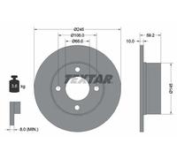Textar Disco freno 92026100 pieno per Audi 80 B3, 100 C3, Cabriolet 2.3 E