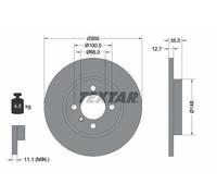 Textar Disco freno 92026400 Anteriore Ø260 mm Pieno 2 pezzi