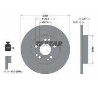 Textar Disco freno 92031803 pieno 284 mm frontale