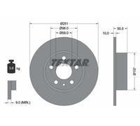 Disco freno TEXTAR 92046903 posteriore, pieno, 1 Pezzo