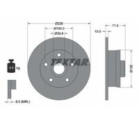 2x Disco freno pieno 92057200 TEXTAR per VW SEAT
