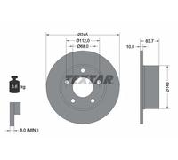 Textar Disco freno 92057503 – Posteriore 245 mm per Audi A6 C4 (1994-1997)
