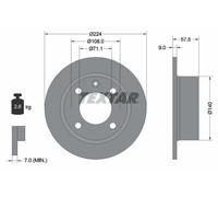 Textar Disco freno 92059700 pieno per Citroën Xantia 2x