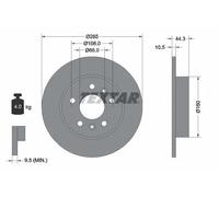 Textar Disco freno 92065100 Pieno Ø265 mm Posteriore per Renault Laguna I Grandtour 2x