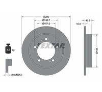 2x Disco freno pieno 92066003 TEXTAR per SUZUKI VITARA X-90 VITARA Cabrio