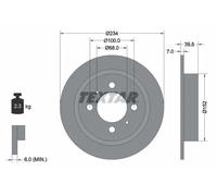 2x Disco freno pieno 92080000 TEXTAR per NISSAN SUNNY III SUNNY III Liftback