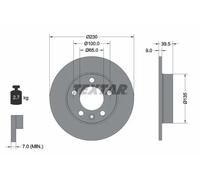 2x Disco freno pieno 92082503 TEXTAR per SEAT VW AUDI SKODA