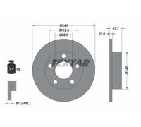 TEXTAR 92088500 Disco freno