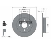 2x Disco freno pieno 92092003 TEXTAR per OPEL CHEVROLET