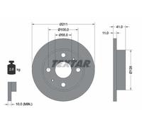 Textar Disco freno pieno 92103700 per Daihatsu Cuore VI, VII Trevis 2x