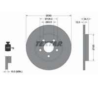 2x Disco freno pieno 92109703 TEXTAR per JAGUAR FORD
