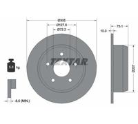 2x Disco freno pieno 92113700 TEXTAR per JEEP CHEROKEE GRAND CHEROKEE II
