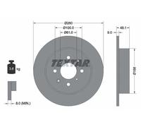 TEXTAR 92125403 Disco freno