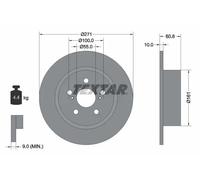 2x Disco freno pieno 92126503 TEXTAR per TOYOTA AVENSIS AVENSIS Liftback