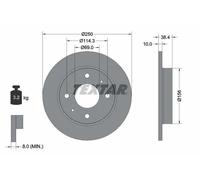 2x Disco freno pieno 92134903 TEXTAR per SMART MITSUBISHI