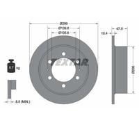 2x Disco freno pieno 92138500 TEXTAR per SSANGYONG DAEWOO