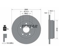 2x Disco freno pieno 92144500 TEXTAR per HONDA STREAM FR-V