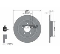 2x Disco freno pieno 92148200 TEXTAR per MAZDA 5