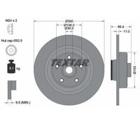 Textar Disco freno 92159803 pieno 300 mm per Renault Vel Satis / Espace IV
