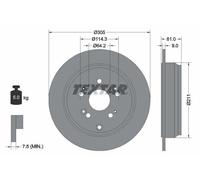 TEXTAR 92162503 Disco freno
