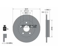 2 dischi freno Textar 270 mm posteriori per Toyota Auris Corolla