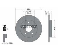 Textar Disco freno 92164103 294 mm per Toyota Auris E15, Corolla E15/E18 ZRE1 2x