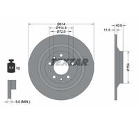 TEXTAR 92166400 Disco freno