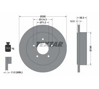 2x Disco freno pieno 92169100 TEXTAR per FORD USA EXPLORER