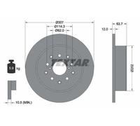 2x Disco freno pieno 92170803 TEXTAR per LEXUS GS IS I IS SportCross