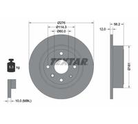2x Disco freno pieno 92225103 TEXTAR per CHEVROLET EPICA