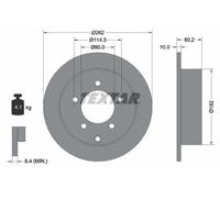 Textar Disco freno 92227403 posteriore pieno 1 pezzo per Mitsubishi Lancer VIII (2007-)