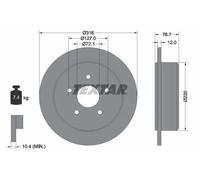 Textar Disco freno 92227700 Posteriore Ø316 mm Pieno 2x per Jeep Wrangler III
