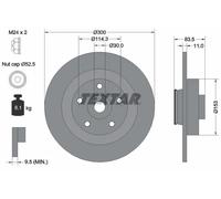 2x Disco freno pieno 92233103 TEXTAR per RENAULT LATITUDE LAGUNA III
